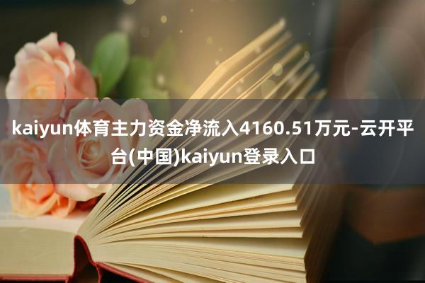 kaiyun体育主力资金净流入4160.51万元-云开平台(中国)kaiyun登录入口