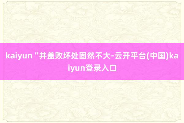 kaiyun“井盖败坏处固然不大-云开平台(中国)kaiyun登录入口
